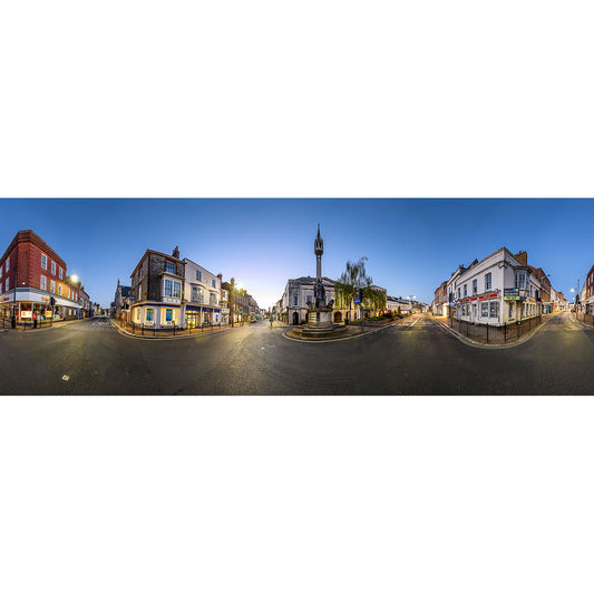 360-degree panoramic view of Available Light Photography's Newport during twilight on the Isle of Wight.